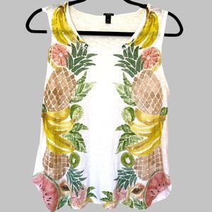 J Crew Fruit Print Tank Top